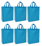 CYMA Reusable Gift Bags - Reusable Gift Bags, Medium- 6 Bag Set- Aqua Blue