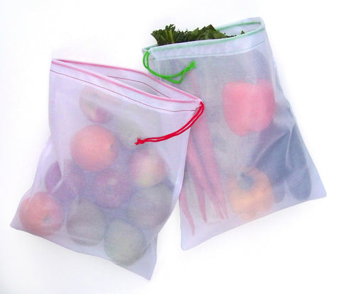 CYMA Reusable Produce Bags - Reusable Mesh Produce Bags- 6 Bag Set