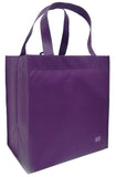 CYMA Reusable Tote Bags - Reusable Grocery Totes, Solid Color- 6 Bag Set- Purple