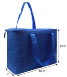 Insulated Tote Bags - Carry All Insulated Tote Extra Large- Royal Blue, Measurements