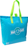 CYMA Insulated Tote Bags - Insulated Tote Bag, 15"x12"+3" Flat Bottom, Side View- Aqua Blue