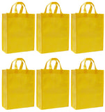 CYMA Reusable Gift Bags - Reusable Gift Bags, Medium- 6 Bag Set- Yellow