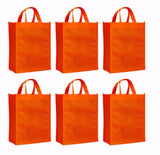 CYMA Reusable Gift Bags, Medium- 6 Bag Set- Orange