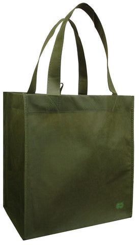 CYMA Reusable Tote Bags - Reusable Grocery Totes, Solid Color- 6 Bag Set- Olive