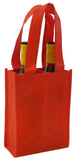 CYMA Reusable Wine Totes - Reusable 2 Bottle Totes Non-Printed-Red
