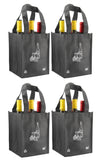CYMA Reusable Wine Totes - Reusable 4 Bottle Totes- 4 Bag Set