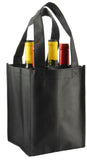 CYMA Reusable Wine Totes - Reusable 4 Bottle Totes Non-Printed-Black