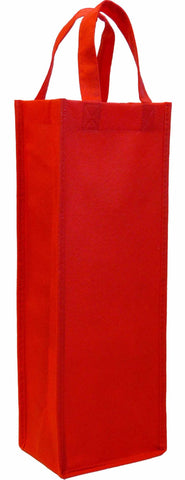 CYMA Reusable Wine Totes - Reusable Gift Bag, Single Bottle Tote-Red