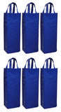 CYMA Reusable Wine Totes - Reusable Gift Bag, Single Bottle Tote-Royal Blue